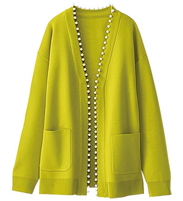 パール使いノーカラーカーディガン - ベルーナ【公式】