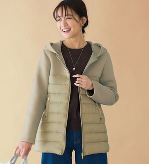 BELLUNA（ベルーナ）の「【ＦｕｗａｉｒＬｉｇｈｔ】異素材切替軽量ダウンジャケット（ダウンコート・ジャケット・ベスト）」｜詳細画像