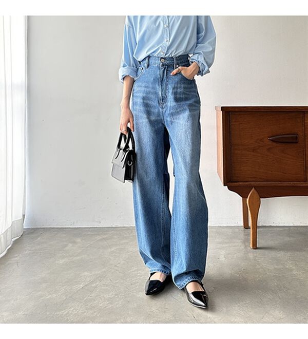 GeeRA（ジーラ）の「美脚魅せカーブデニム（フルレングスパンツ）」｜詳細画像