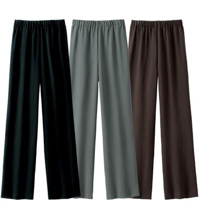 ルフラン（ルフラン）の「【３本組】ゆったりドレープスラックス＜フロリーナ＞（フルレングスパンツ）」