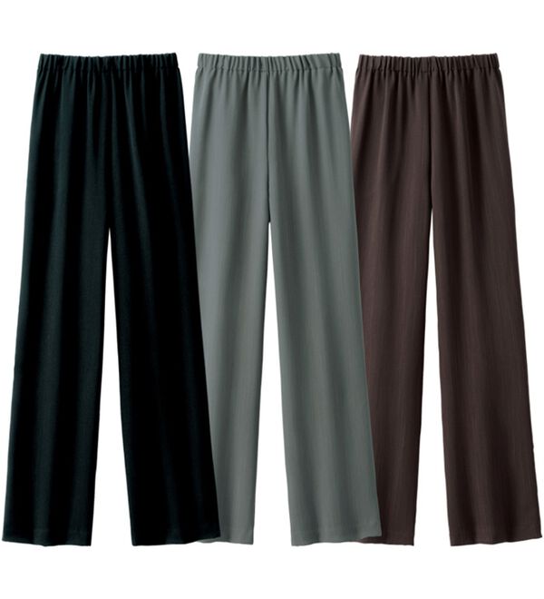 ルフラン（ルフラン）の「【３本組】ゆったりドレープスラックス＜フロリーナ＞（フルレングスパンツ）」｜詳細画像