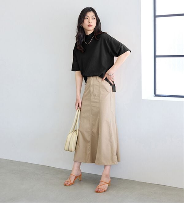 BELLUNA（ベルーナ）の「Ｔシャツが苦手な方に！ひんやり綿混ニットＴ【選べるデザイン】（ニット・セーター）」｜詳細画像