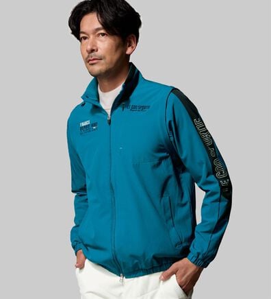 「＜ルコックスポルティフ＞マーキング切替デザイン２ＷＡＹブルゾン（メンズジャケット）」
