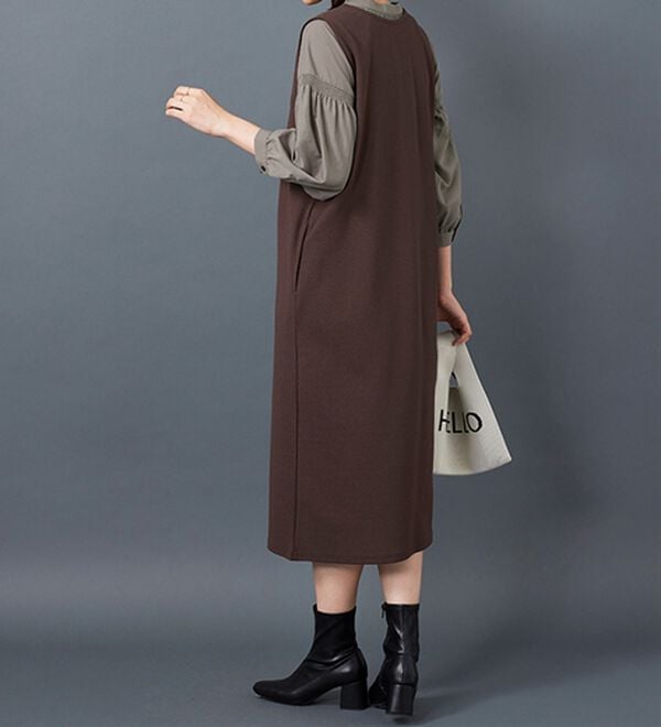 BELLUNA（ベルーナ）の「ビンテージ素材シャーリング使いブラウス（チュニック）」｜詳細画像