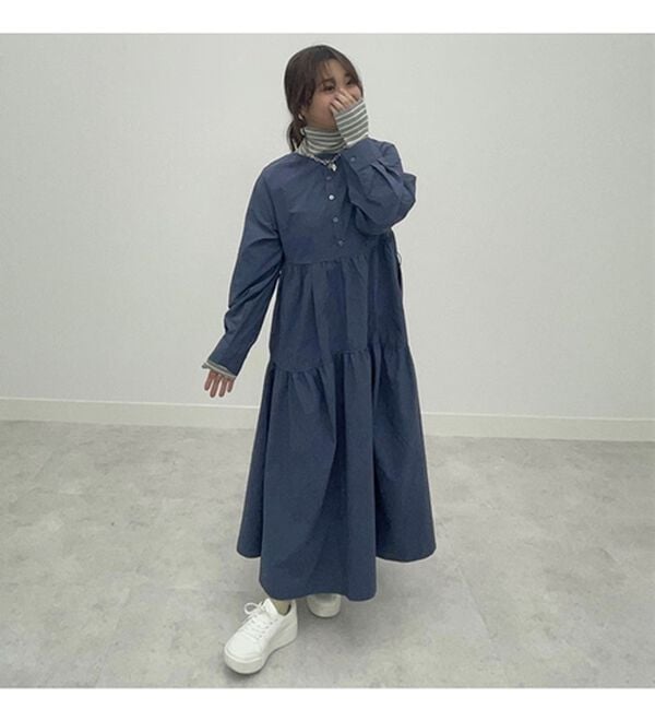 BELLUNA（ベルーナ）の「ウエストギャザーゆったりワンピース（その他ワンピース）」｜詳細画像