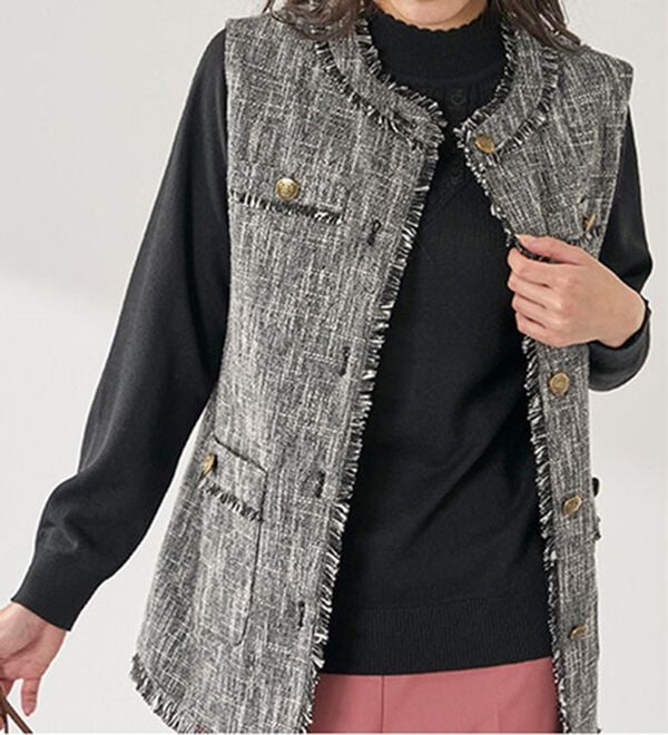 BELLUNA（ベルーナ）の「静電防止！洗えるウール入り透かし編みセーター（ニット・セーター）」｜詳細画像