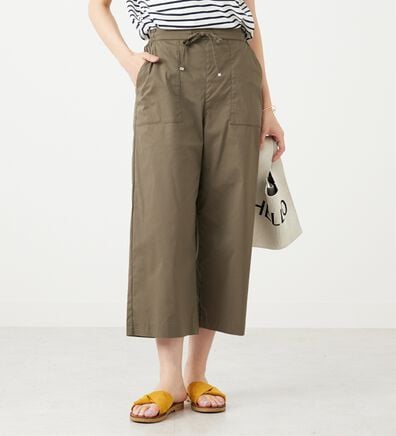 BELLUNA（ベルーナ）の「【店舗・ネット限定】サラリ綿混ベイカーワイドパンツ（ワイドパンツ・ガウチョ）」