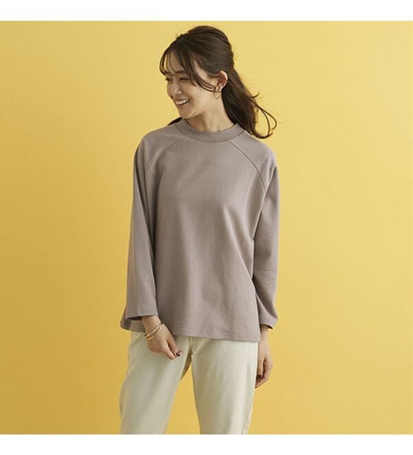 BELLUNA（ベルーナ）の「華奢見せ！しっかり裏毛素材コットン１００％トレーナー（トレーナー・スウェット）」｜詳細画像
