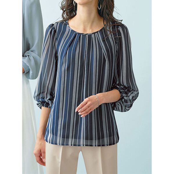 BELLUNA（ベルーナ）の「ミセスに嬉しい！１０得プリントブラウス（ブラウス）」｜詳細画像