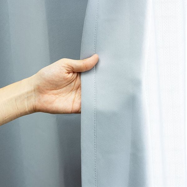 iellio（イエリオ）の「１・２級遮光＆断熱保温＆ＵＶ見えにくいレース付カーテンセット＜４枚組・遮光１級・洗える・無地＞（ドレープカーテン）」｜詳細画像