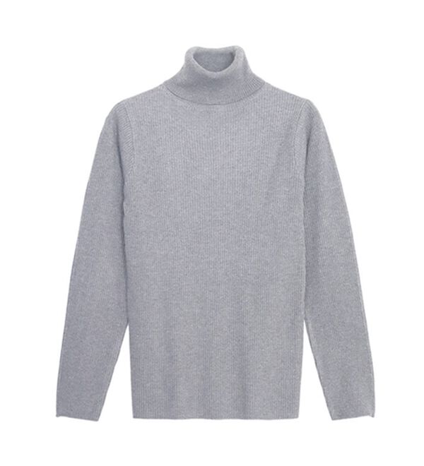 Pierrot（ピエロ）の「肌触りなめらかリブタートルネックニット（ニット・セーター）」｜詳細画像