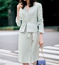 RANAN（ラナン）の「【２点セット】華やかツイードワンピースセット（ワンピースセットスーツ）」