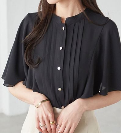 RANAN（ラナン）の「【新色追加】ひんやり！ピンタックフレアー袖ブラウス（ブラウス）」