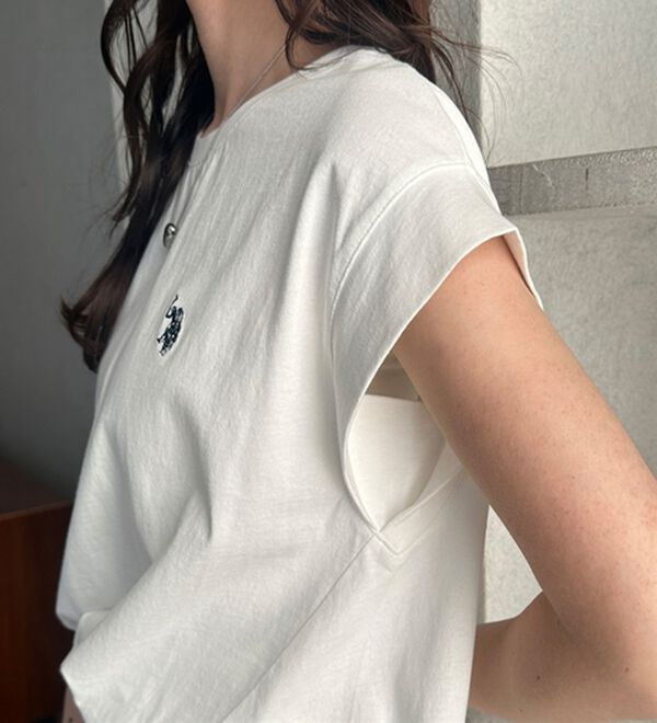 GeeRA（ジーラ）の「【ＵＳ．ＰＯＬＯ．ＡＳＳＮ】接触冷感フレンチスリーブＴシャツ（Tシャツ）」｜詳細画像