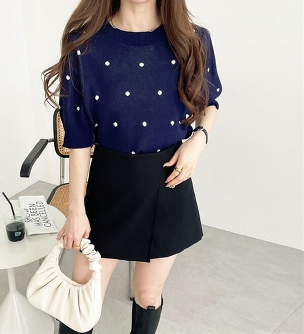 GeeRA（ジーラ）の「ドット柄ジャガードトップス（ニット・セーター）」｜詳細画像