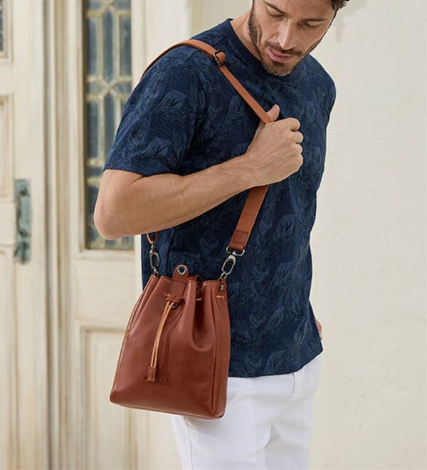 「＜ブルーノロッシ＞ドローストリングバッグ（メンズトートバッグ）」｜詳細画像