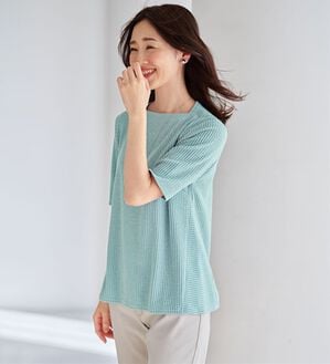 BELLUNA（ベルーナ）の「テンセル（ＴＭ）繊維混ストレッチプルオーバー（カットソー）」｜ミント