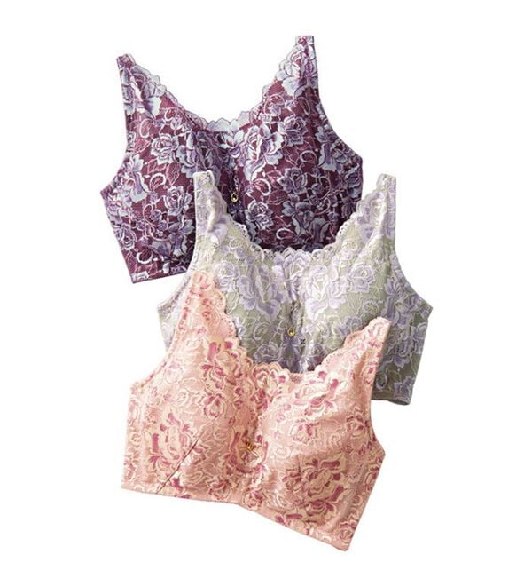 「【３色組】グラマーさんの贅沢レースブラ（ブラジャー）」｜詳細画像