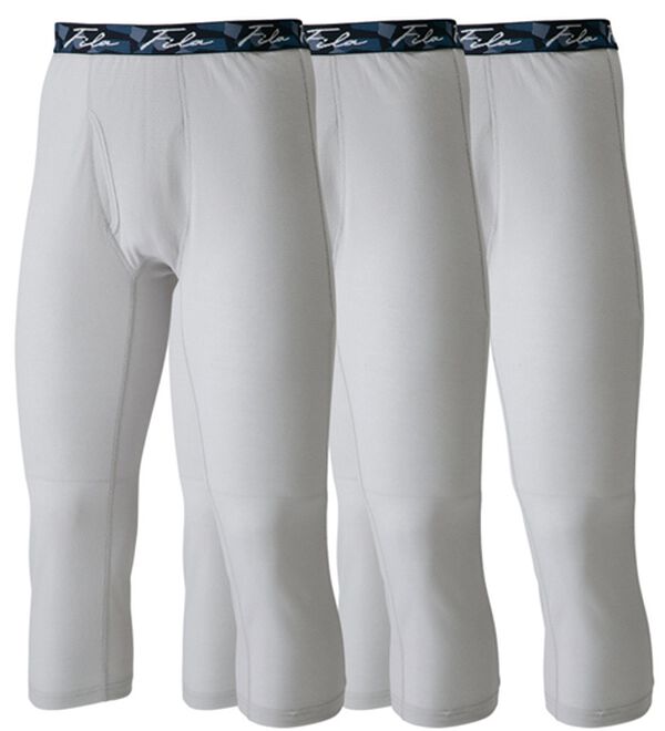 「【３枚組】＜フィラ＞肌側綿１００％風通すステテコ（メンズ肌着・インナーウェア）」｜グレー3枚組