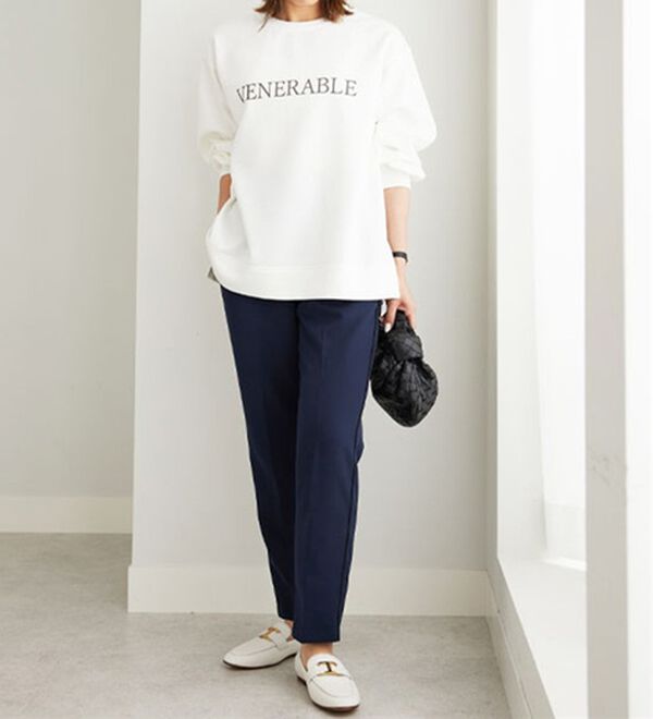 BELLUNA（ベルーナ）の「サイドラインテーパードパンツ（フルレングスパンツ）」｜詳細画像