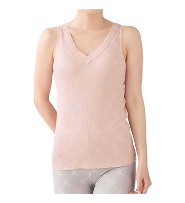 「なめらかシルク入りジャカードタンク（肌着・インナーウェア）」｜詳細画像