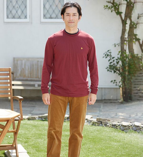 「【３色組】＜ポロ・ビーシーエス＞プレイヤー刺しゅうＴシャツ（メンズルームウェア）」｜詳細画像