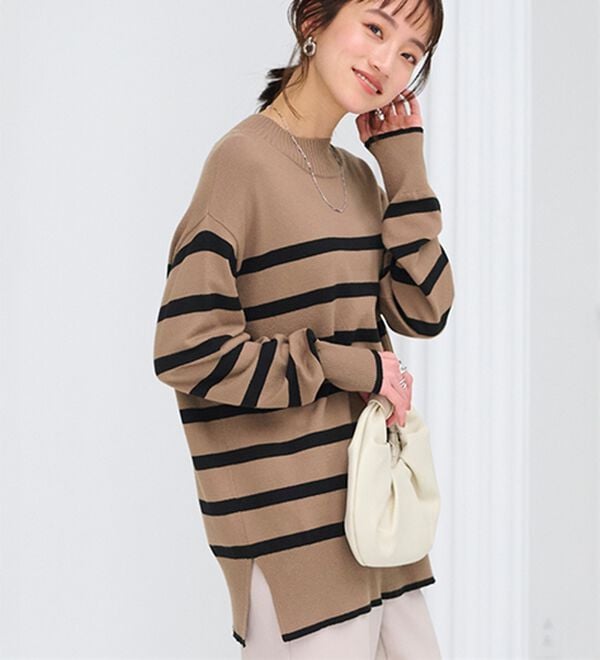 BELLUNA（ベルーナ）の「【新色追加】もちもち素材ハイネックニットプルオーバー（ニット・セーター）」｜詳細画像