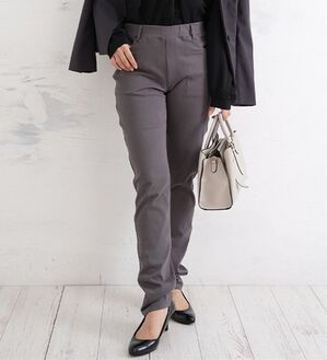 A HAPPY MARILYN（アハッピーマリリン）の「魔法のレギンスパンツ　ビューティーコットン（スリム・スキニーパンツ）」｜チャコール