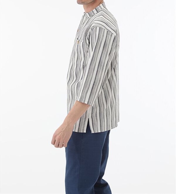 「ざっくり木綿のゆったりリラックスシャツ（メンズシャツ）」｜詳細画像