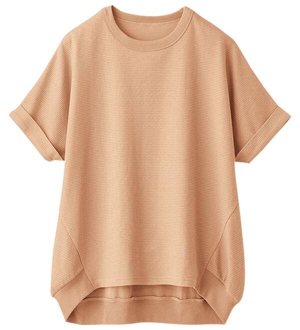 BELLUNA（ベルーナ）の「ヒンヤリ！ワッフル素材ゆったりプルオーバー（カットソー）」｜詳細画像