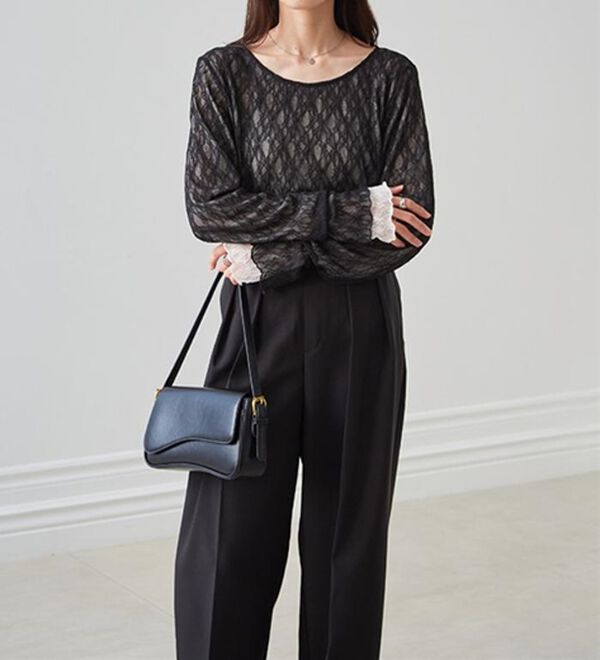 RANAN（ラナン）の「リバーシブルシアーレースＴ（カットソー）」｜詳細画像