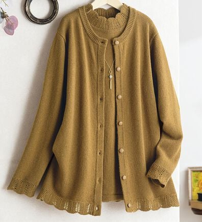 ルフラン（ルフラン）の「上質ウール１００％透かし編みアンサンブル（アンサンブル）」