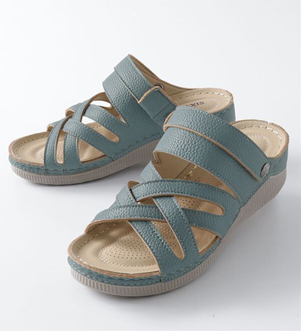 BELLUNA（ベルーナ）の「レザー調クロスデザイン２ＷＡＹサンダル（サンダル・ミュール）」｜詳細画像