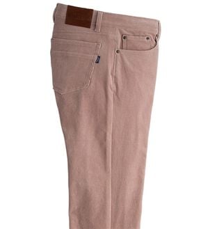 「まるごとのびのびコーデュロイパンツ（メンズフルレングスパンツ）」｜サーモンピンク