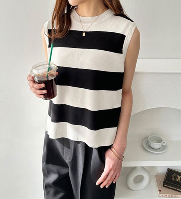 GeeRA（ジーラ）の「ペプラムタンク付ニットプルオーバー（アンサンブル）」｜詳細画像