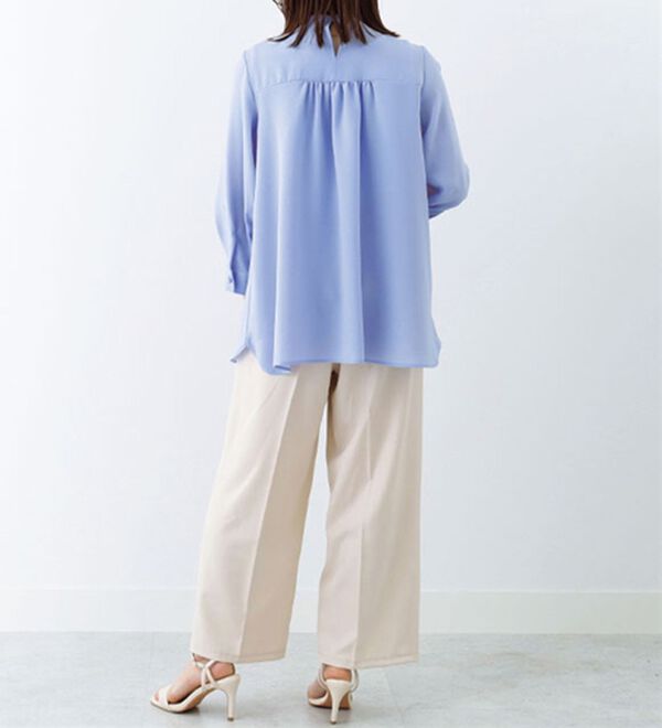 BELLUNA（ベルーナ）の「シワになりにくい！麻調ワイドパンツ（ワイドパンツ・ガウチョ）」｜詳細画像