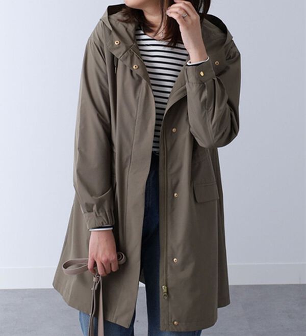 BELLUNA（ベルーナ）の「【高見え】防風はっ水ロング丈マウンテンパーカー（ロングコート）」｜カーキ