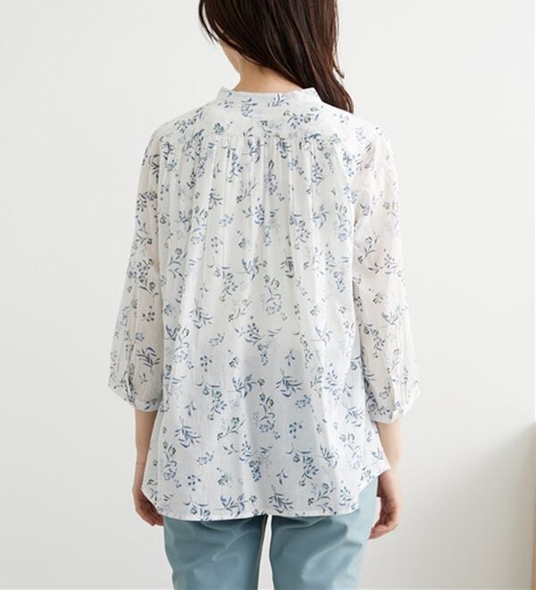 BELLUNA（ベルーナ）の「綿100％ギャザーデザインブラウス（ブラウス）」｜詳細画像