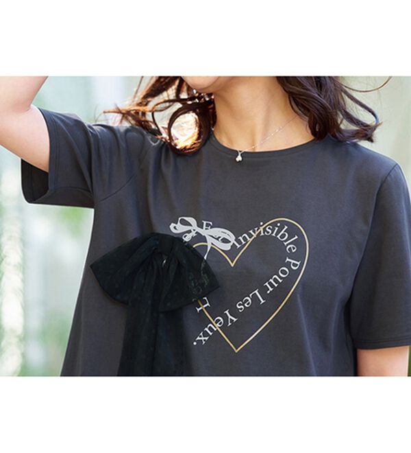 BELLUNA（ベルーナ）の「リボンモチーフ裾フリルプルオーバー（Tシャツ）」｜詳細画像