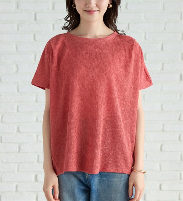 BELLUNA（ベルーナ）の「楊柳素材ドルマンプルオーバー（カットソー）」｜詳細画像