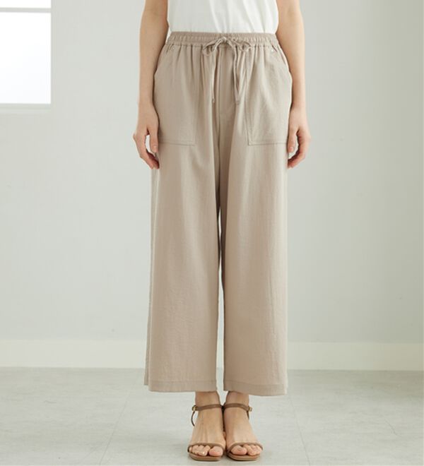 BELLUNA（ベルーナ）の「サラリ快適！ビンテージ調ベイカーワイドパンツ（ワイドパンツ・ガウチョ）」｜詳細画像
