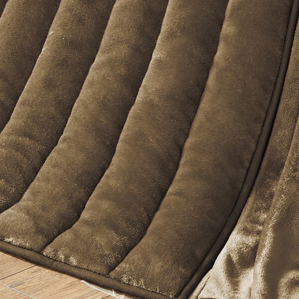 「極あったかダイニングこたつ布団（マット付）（こたつ布団）」｜無地ブラウン