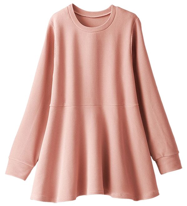 BELLUNA（ベルーナ）の「裏起毛ふくれジャカードペプラムチュニック（チュニック）」｜詳細画像