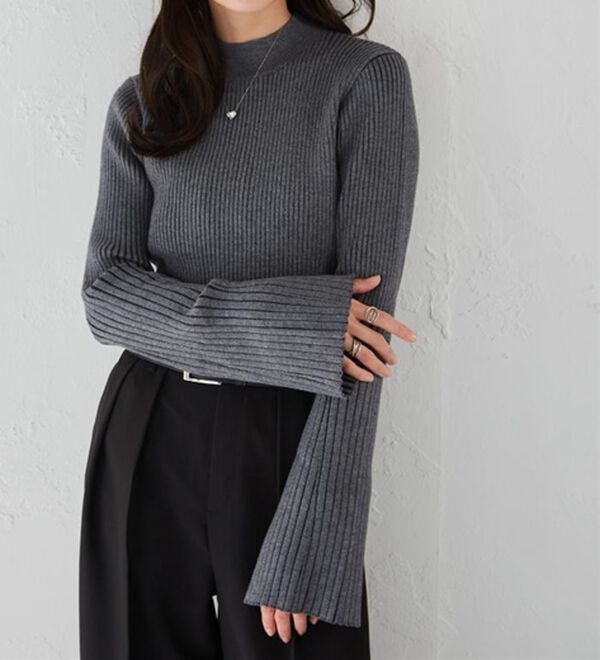 RANAN（ラナン）の「フレアースリーブニュアンスカラーニット（ニット・セーター）」｜詳細画像