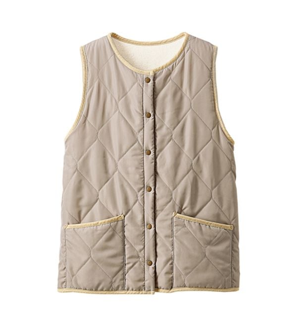BELLUNA（ベルーナ）の「【洗える！】裏ファー素材中わたキルトベスト（ベスト）」｜詳細画像
