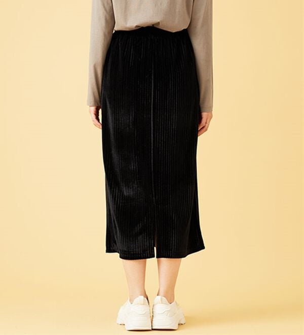 BELLUNA（ベルーナ）の「ベロア素材ナロースカート（ロングスカート）」｜詳細画像