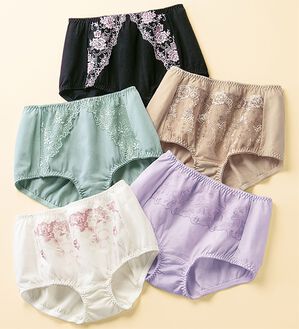 LAVIENNE（ラヴィエンヌ）の「綿９５％のすっぽり華やかショーツ　単品（ショーツ）」｜詳細画像
