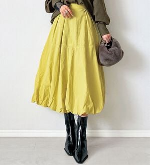 BELLUNA（ベルーナ）の「【低身長さん向け】バルーンスカート（ロングスカート）」｜イエロー