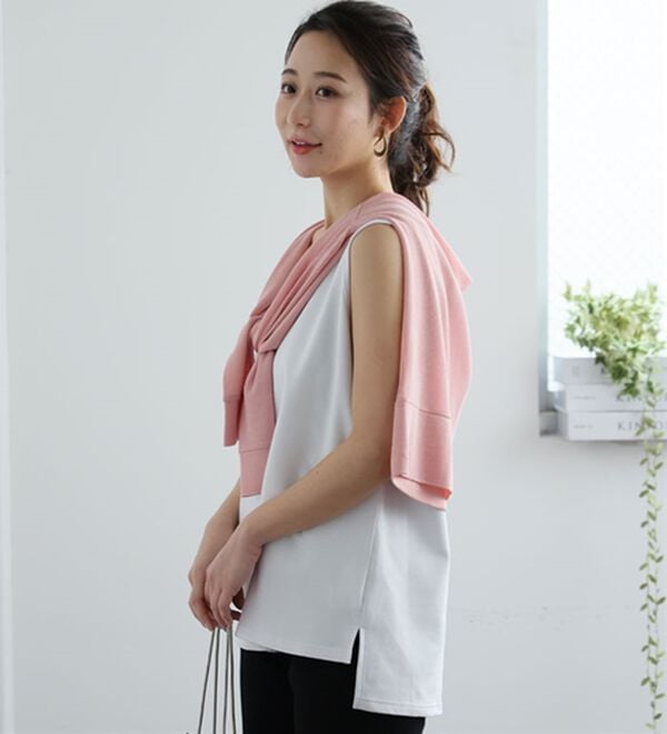 A HAPPY MARILYN（アハッピーマリリン）の「【Ｍ～８Ｌ／選べる裾】【接触冷感・吸水速乾】さらさらタンクトップ（タンクトップ・キャミソール）」｜詳細画像