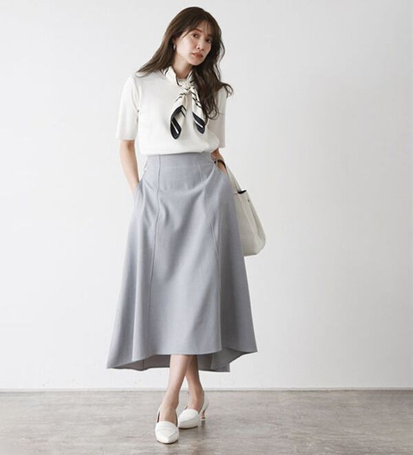 Pierrot（ピエロ）の「【洗濯機で洗える】多機能ニット５分袖トップス（ニット・セーター）」｜詳細画像